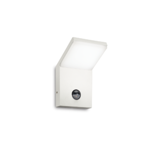 Φωτιστικό εξωτερικού χώρου τοίχου με αισθητήρα κίνησης λευκό IP54 230V LED 9,5W 680Lm 4000K STYLE AP SENSOR BIANCO 209852 IDEAL LUX