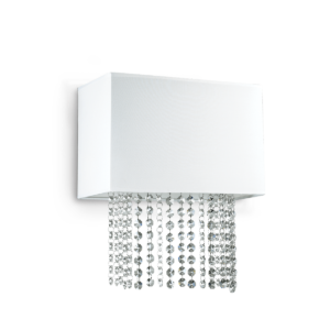 Φωτιστικό τοίχου λευκό με κρύσταλλα 230V 2xE14 PHOENIX AP2 BIANCO 115696 IDEAL LUX
