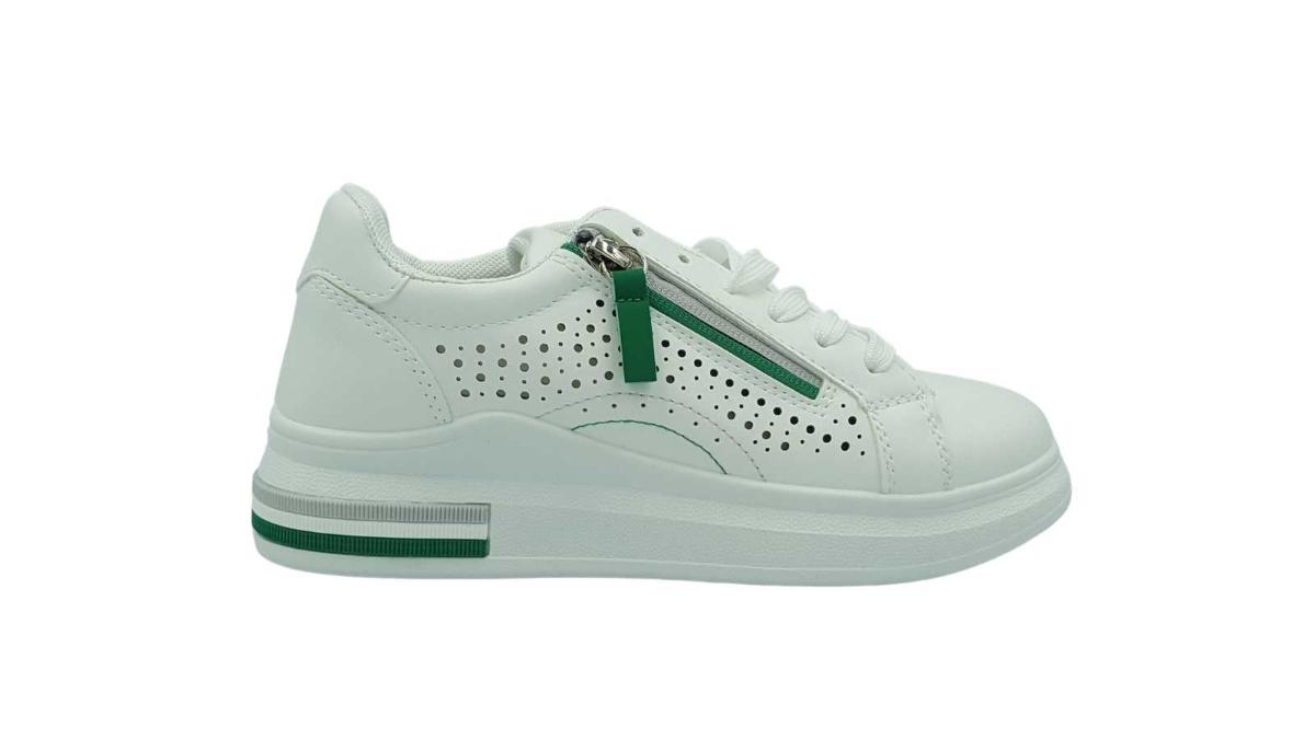 Γυνακεία Sneakers Leder Shoes - EV05 - Λευκό