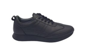 Ανδρικά Δερμάτινα Sneakers - 22488T - Μαύρο