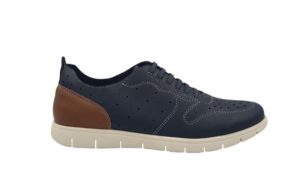Ανδρικό casual Leder Shoes - 88911 - Μπλέ