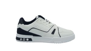 Ανδρικά Sneakers Leder Shoes - LV168 - Λευκό/Μαύρο