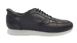 Ανδρικό Sneakers Δερμάτινο - 435 - Μαύρο