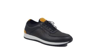 Ανδρικό Casual Leder Shoes - K14 - Μαύρο/Κίτρινο