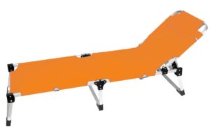 Ξαπλώστρα ενισχυμένη με αλουμίνιο τετραγωνικής διατομής 190x30x58cm σε πορτοκαλί χρώμα