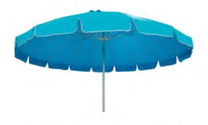 Ομπρέλα αλουμινίου για παραλία κήπο με διάμετρο 2.40m με προστασία UPF50+ γαλάζιο