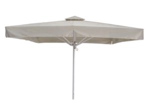 Επαγγελματική ομπρέλα 3.5Χ3.5 βαρέως τύπου με ιστό αλουμινίου Φ50και 100% αδιάβροχο εκρού πανί 280γρ/m3