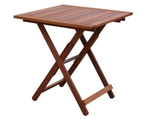 Τραπέζι ξύλινο κήπου-βεράντας πτυσσόμενο τετράγωνο 75 X 75cm meranti