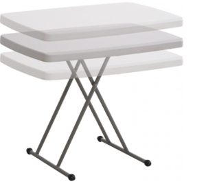 Τραπέζι αναδιπλούμενο με ρυθμιζόμενο ύψος 76x50cm