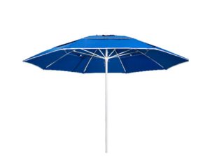 Επαγγελματική ομπρέλα κήπου - παραλίας-πισίνας 2.5m με μπλε πανί και δύο αεραγωγούς
