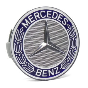 Καπάκι ζάντας διακοσμητικό για Mercedes Benz 75mm ασημί-μπλε 1τμχ