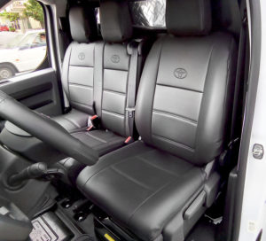 Καλύμματα καθισμάτων μαύρο τεχνόδερμα για Toyota Proace II 3θέσεων 8τμχ