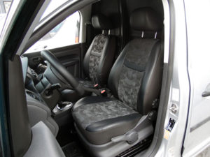 Καλύμματα καθισμάτων γκρι-μαύρο ύφασμα-τεχνόδερμα για VW Caddy (6τμχ)