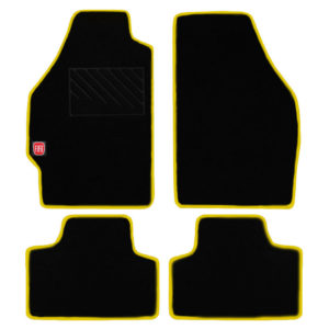 Πατάκια δαπέδου μοκέτας Velgum μαύρα για Fiat Punto (188) 4τμχ