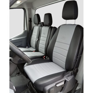 Καλύμματα καθισμάτων μαύρο-γκρι για Ford Transit (IV) PU 3 θέσεων (8τμχ)