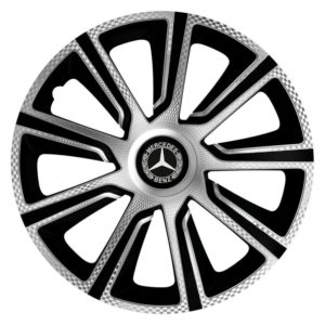 Τάσια Veron Carbon Silver Black 15 με σήμα Mercedes Benz 4τμχ