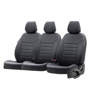 Καλύμματα καθισμάτων για Toyota Proace II Istanbul Design μαύρο διάτρητο τεχνόδερμα 8τμχ