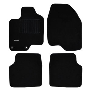 Πατάκια δαπέδου μοκέτας Premium μαύρα για Nissan Qashqai +2 (I) 4τμχ