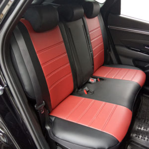 Καλύμματα καθισμάτων μαύρο-κόκκινο τεχνόδερμα για Hyundai Tucson IV / Hybrid 13τμχ