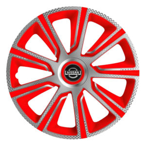Τάσια Veron Carbon Silver Red 15 με σήμα Nissan 4τμχ
