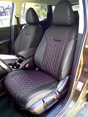 Καλύμματα καθισμάτων μαύρο καπιτονέ τεχνόδερμα για Nissan Qashqai J11 12τμχ