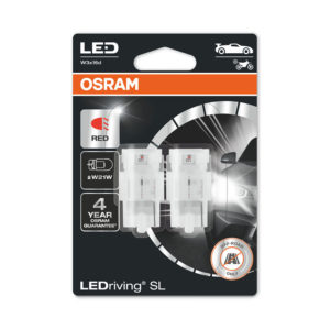Λάμπες Osram W21/5W LEDriving SL κόκκινο 12V 2τμχ