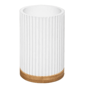 Ποτηράκι Μπάνιου Bamboo - Πλαστικό Λευκό Marva 174541A