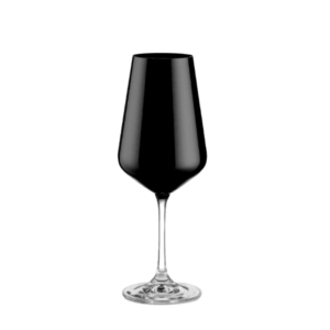 Ποτήρια Για Λευκό Κρασί Από Κρύσταλλο Μαύρα Κολωνάτα 350ml Σετ 6τμχ Capolavoro Sandra 20-2