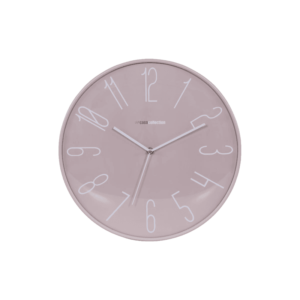 Ρολόι Τοίχου Πλαστικό Ø 36εκ Χρώμα Rose Pale Milano 46030