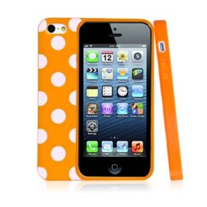 Θήκη κινητού για iphone 5/5s πουά orange