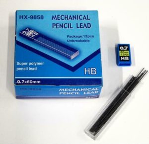 Μύτη μηχανικών μολυβιών HX-9858 HB 0.7 x 60mm 12 τεμ