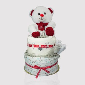 Snowbear Diaper Cake Unisex (30 x 30 x 50 cm)