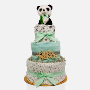 Peter The Panda Diaper Cake (mint) Αγόρι (30 x 30 x 51 cm)