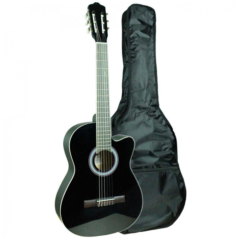 PALMA PL44BK Κλασική Κιθάρα 4/4 Μαύρη με θήκη PALMA PL44BK Classical Guitar 4/4 Size