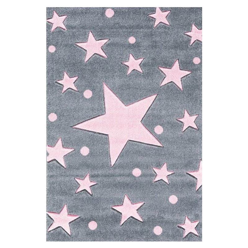 Χαλί παιδικό Breeze Stars Pink Grey 0.67m X 1.40m