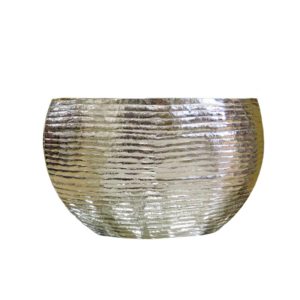 Μπολ μεταλλικό ασημί Art et Lumiere 20571 48cm X 28cm Χ 17.5cm