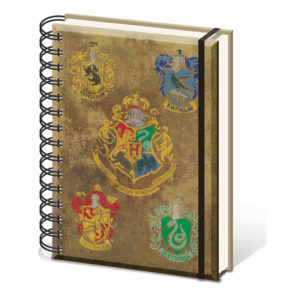 Harry Potter (Hogwarts Crest & Four Houses) A5 Notebook