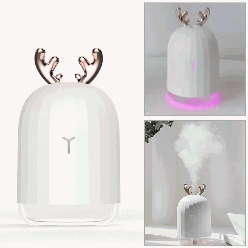 3life-318 2W Cute Deer USB Mini Humidifier Diffuser Aroma Mist Nebulizer with LED Night Light for Office, Home Bedroom, Capacity: 220ml, DC 5V (OEM)