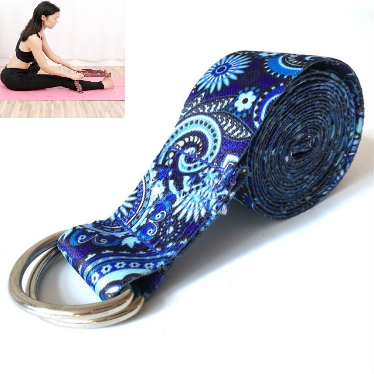 Color Pattern Stretch Band Yoga Stretch Band, Size: 185 x 3.8cm(Blue) (OEM)