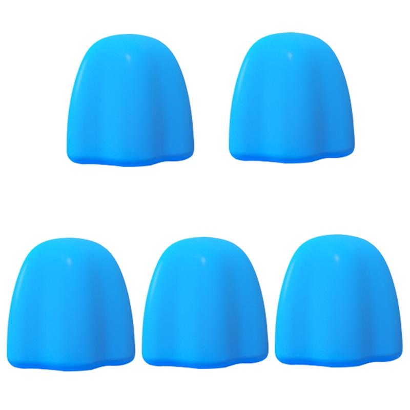 5 PCS Manual Silicone Self-Sealing Toothpaste Cap Aid(Blue) (OEM)