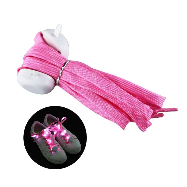1 Pair LED Light-up Shoelace Stage Performance Luminous Shoelace,Color: Pink (OEM)