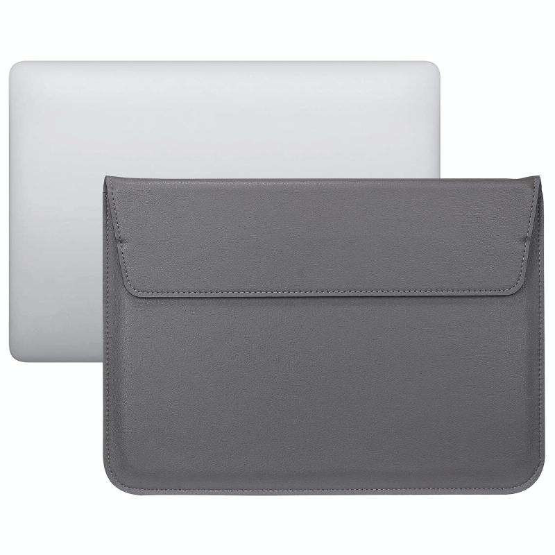 PU Leather Ultra-thin Envelope Bag Laptop Bag for MacBook Air / Pro 11 inch, with Stand Function(Space Gray) (OEM)
