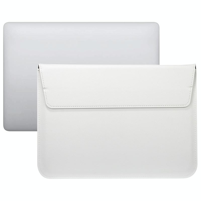 PU Leather Ultra-thin Envelope Bag Laptop Bag for MacBook Air / Pro 11 inch, with Stand Function(White) (OEM)