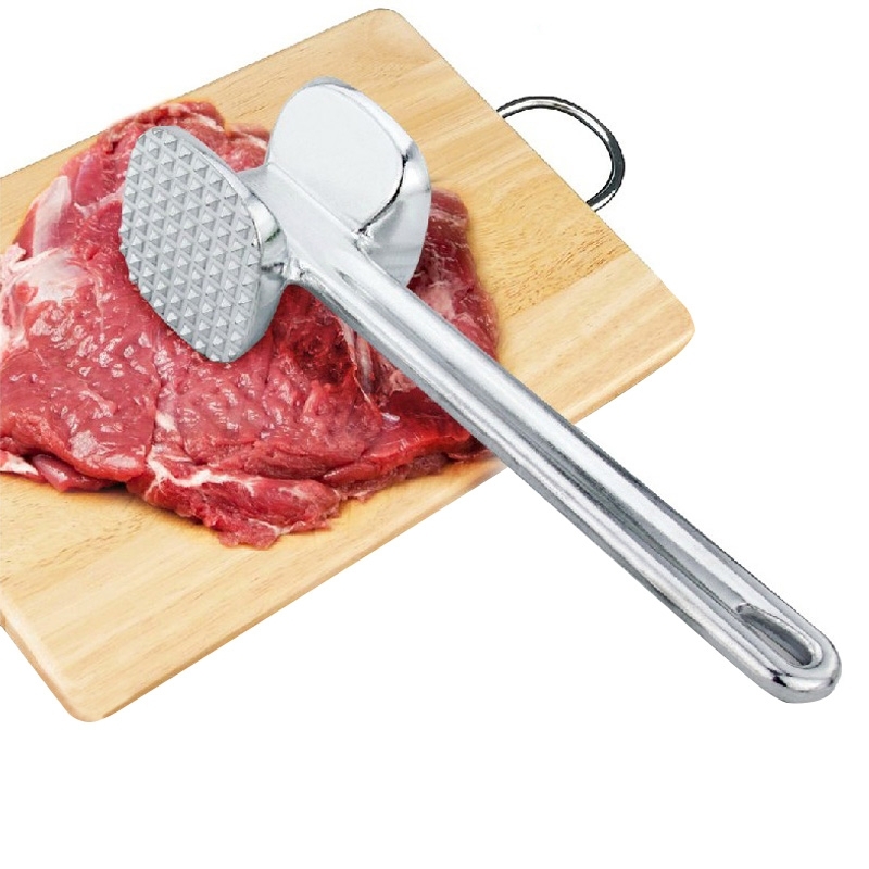 Aluminum Alloy Loose Tenderizers Meat Hammer Steak Pork Kitchen Tools, Small Size: 4.5 x 19.0cm (OEM)