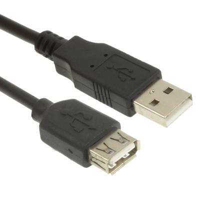 USB 2.0 AM to AF Extension Cable, Length: 5m(Black) (OEM)