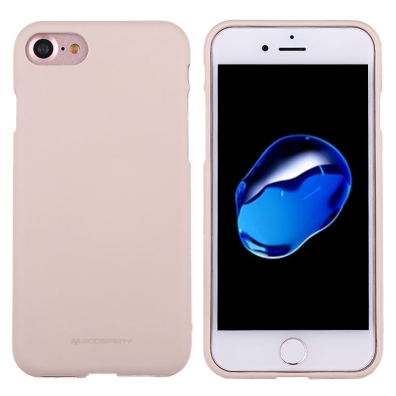 GOOSPERY SOFT FEELING for iPhone 8 & 7 Liquid State TPU Drop-proof Soft Protective Back Cover Case (Apricot) (GOOSPERY) (OEM)