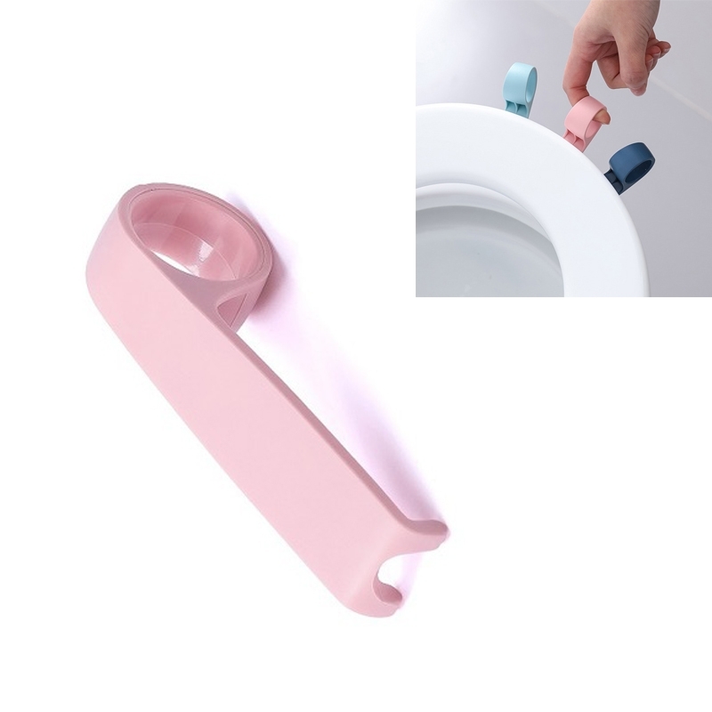 10 PCS Creative Anti-dirty Ring Toilet Lid Lift Toilet Accessories(Pink) (OEM)