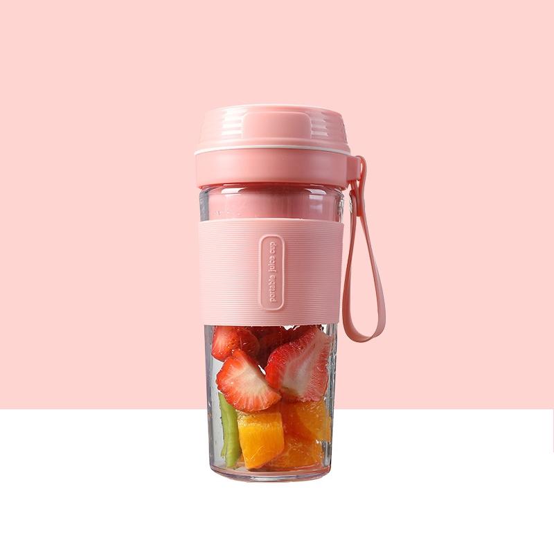 FS1300 Mini Juicer Home Portable Cooking Machine Student Juice Cup Juicer, Colour: Cherry Blossom Double Blade (OEM)
