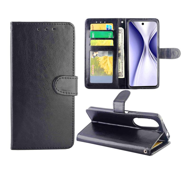 For Honor X20 SE Crazy Horse Texture Leather Horizontal Flip Protective Case with Holder & Card Slots & Wallet & Photo Frame(Black) (OEM)
