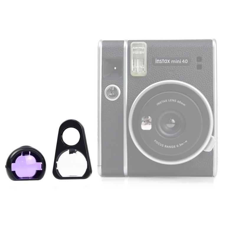 2 in 1 Selfie Portrait Purple Color Filter Set for FUJIFILM Instax mini 40 (OEM)